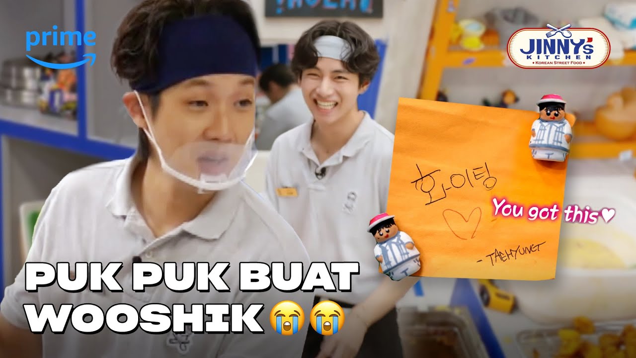 Taehyung ISENG BANGET ke Woo-shik yang lagi repot! 😂 | Jinny's Kitchen