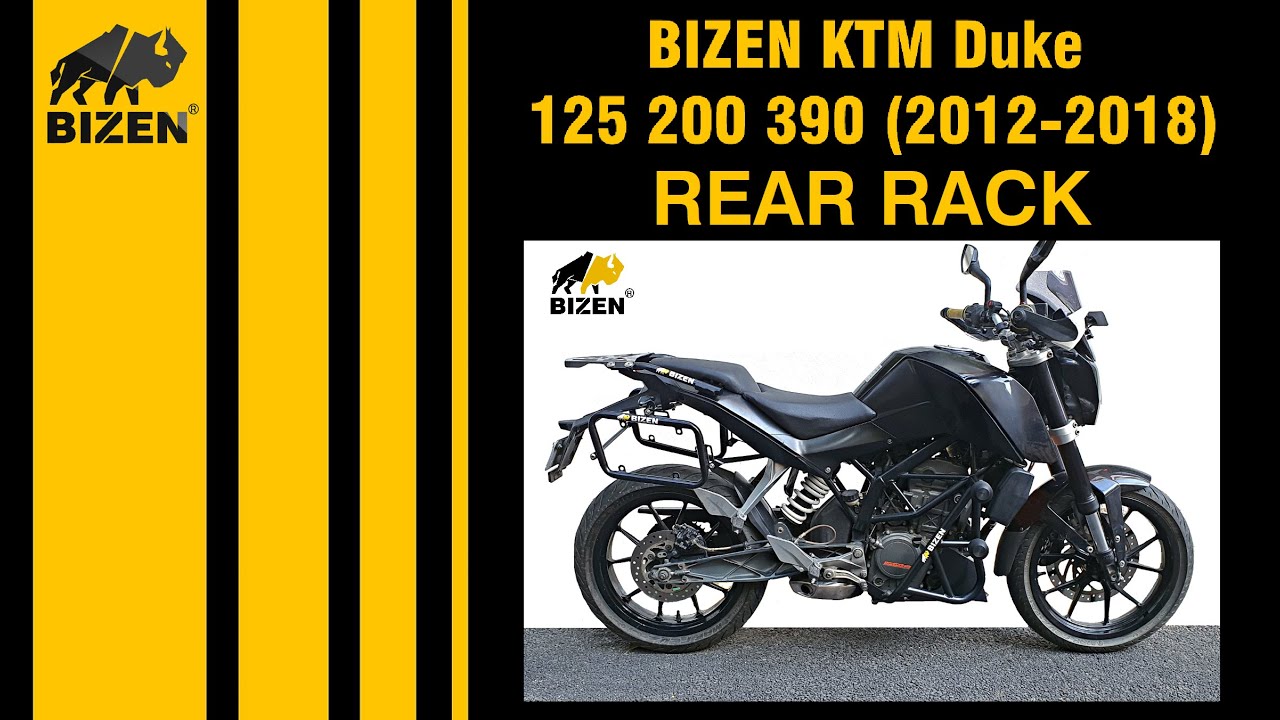 BIZEN KTM DUKE 125 200 390 luggage rack/carrier installation