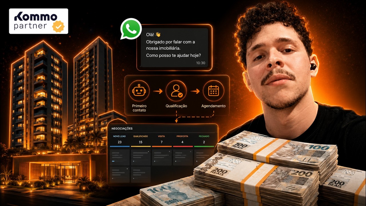 Kommo CRM: Bot para IMOBILIARIA Automação de conversas para *Atendimento automático*