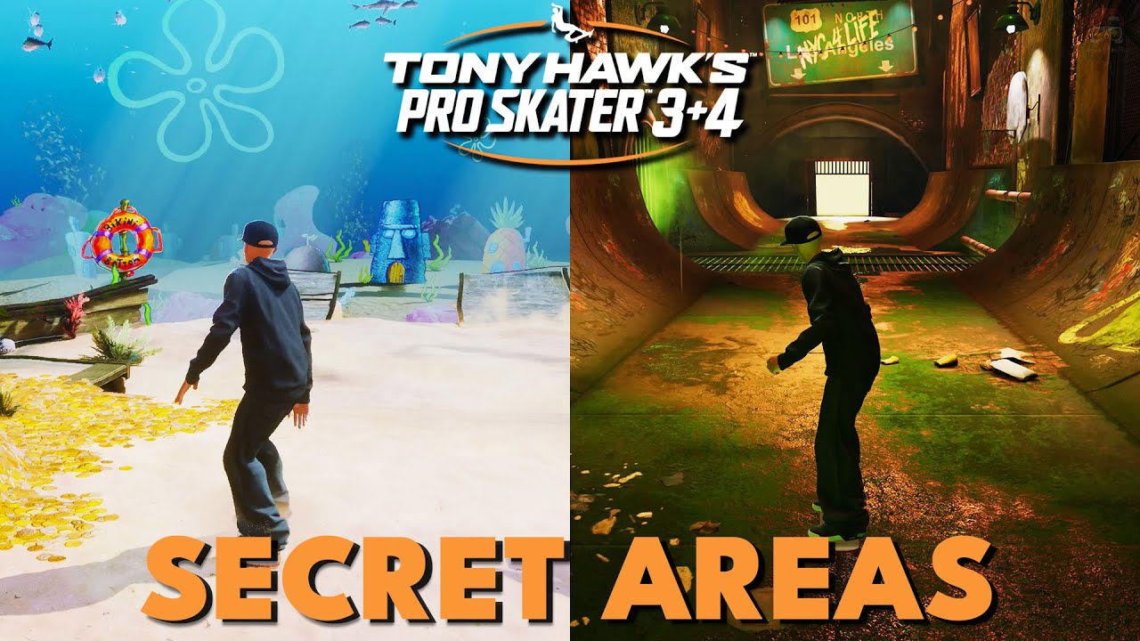 Tony Hawk Pro Skater 3+4 - ВСЕ СЕКРЕТНЫЕ ЗОНЫ!