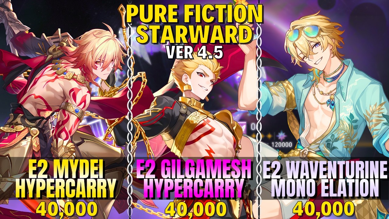 E2S1 Waventurine Mono Elation x E2S1 Mydei Hyper x E2S1 Gilgamesh Hyper | Pure Fiction 4.5 | HSR
