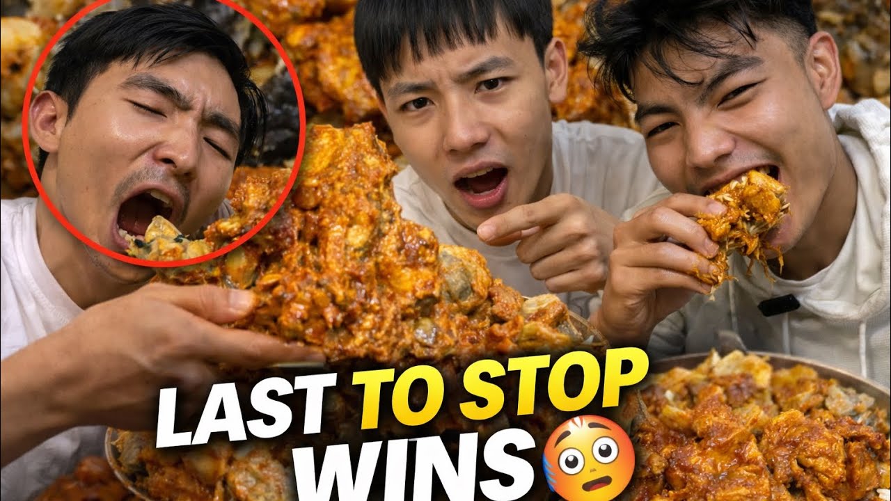 Invited two friends, cooked fish & spicy chicken — I was cameraman, they went crazy 🤤🔥