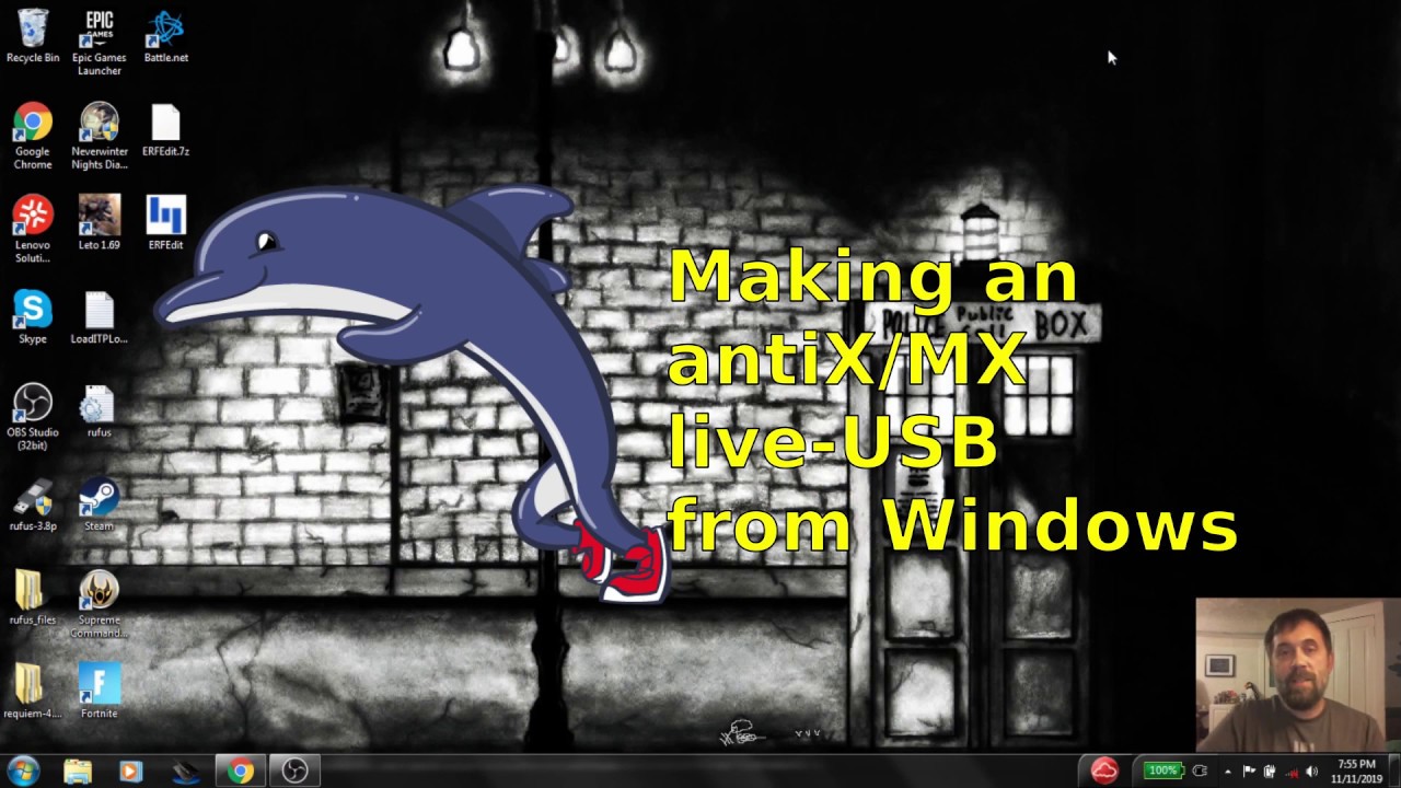 Создайте antiX/MX live-usb из Windows