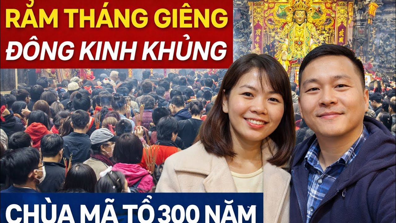 Rằm Tháng Giêng Ở Đài Loan Đông Kinh Khủng | Vợ Chồng Mình Đi Lễ Chùa Mã Tổ Keelung