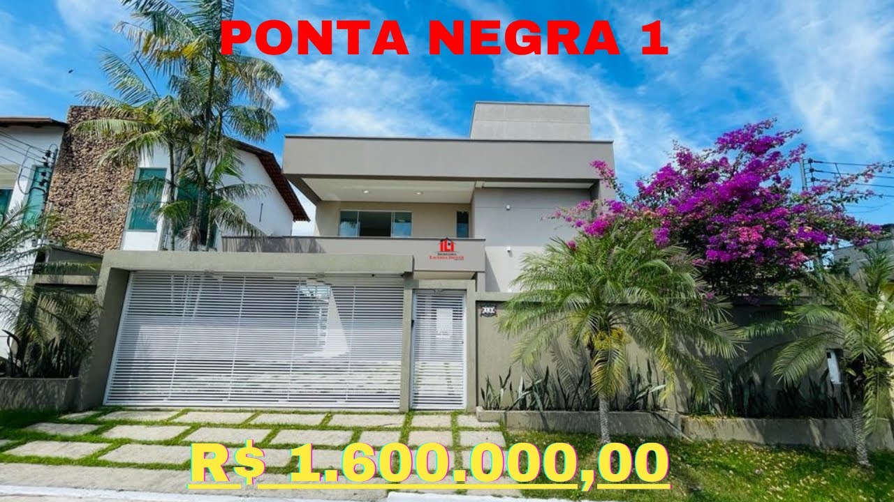 CASA ESPETACULAR NO PONTA NEGRA 1 EM MANAUS COM 420M² 4 QUARTOS COM PISCINA