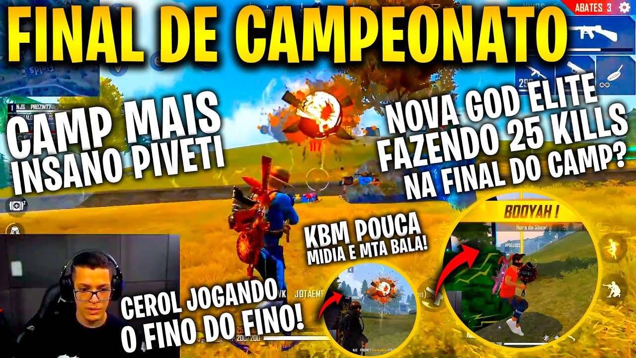 FINAL DE CAMPEONATO - CEROL JOGANDO NIVEL PRO PLAYER, NOVA GOD ELITE AMASSANDO, NINJAS MELHOR TIME?