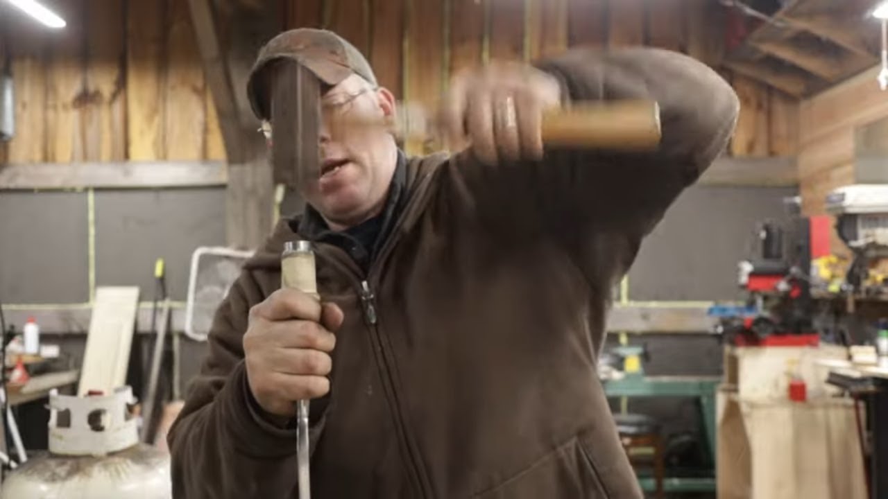 I'm Going To Beat This Beautiful Timber Framing Chisel With A Sledge Hammer