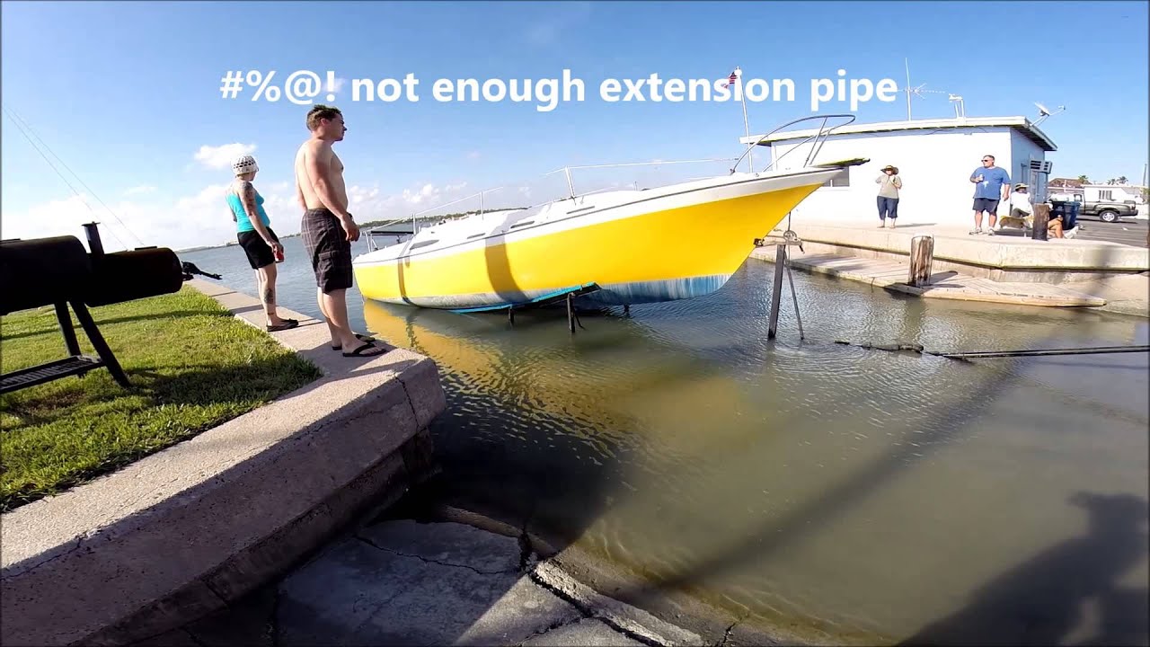 difficultys  launching a 30' sailboat with a 4' draft from a shallow boat ramp