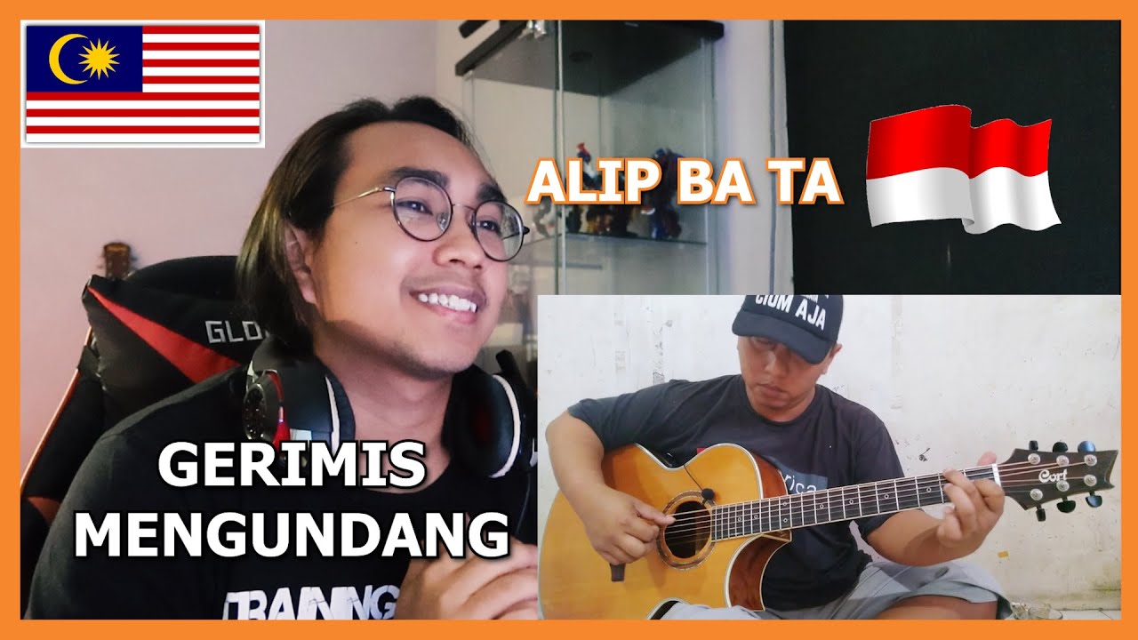 Alip Ba Ta - Gerimis Mengundang (Slam) | Guitar Cover |  VIDEO REACTION