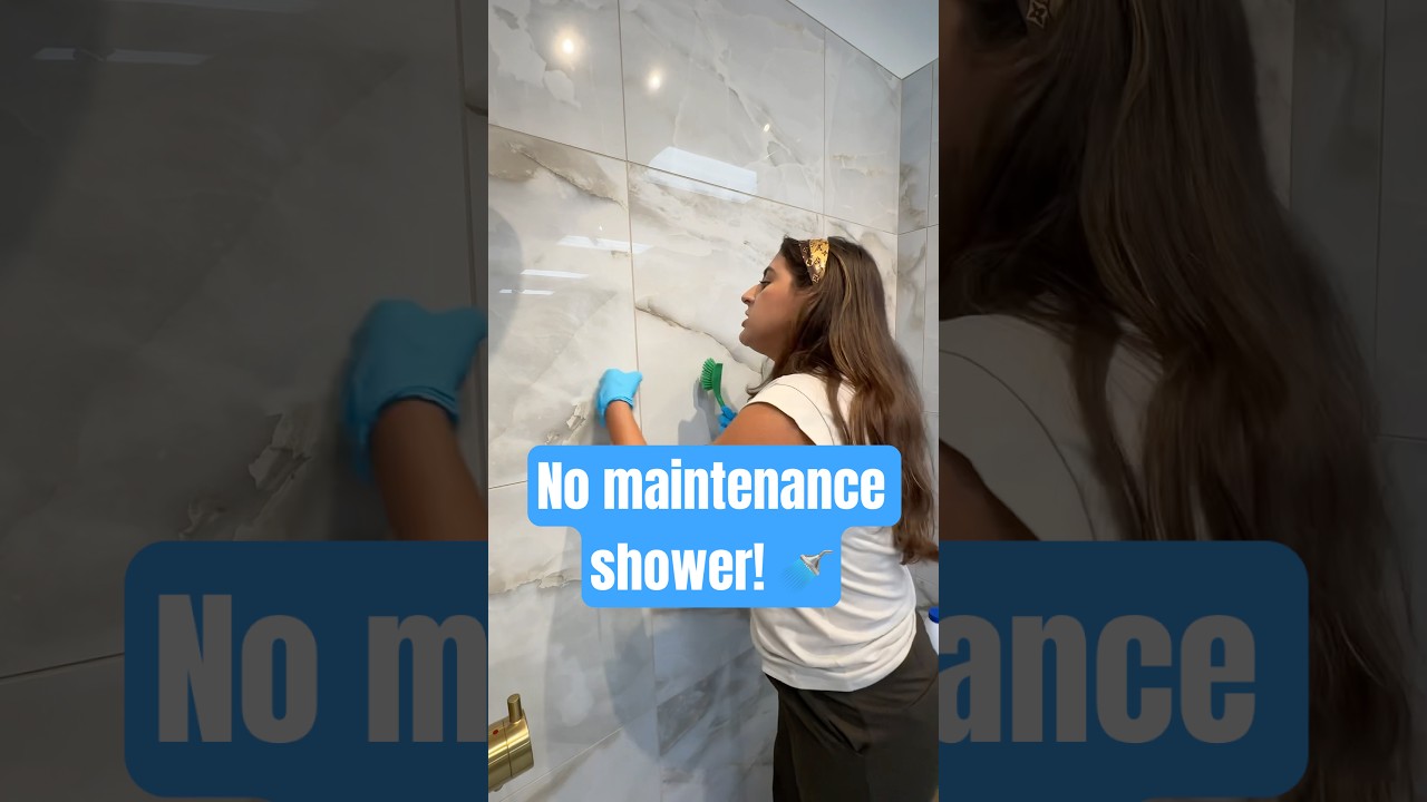 🚿 No grout lines. Easy to clean. Modern tile showers in Brevard County #showerinstallation #tiles