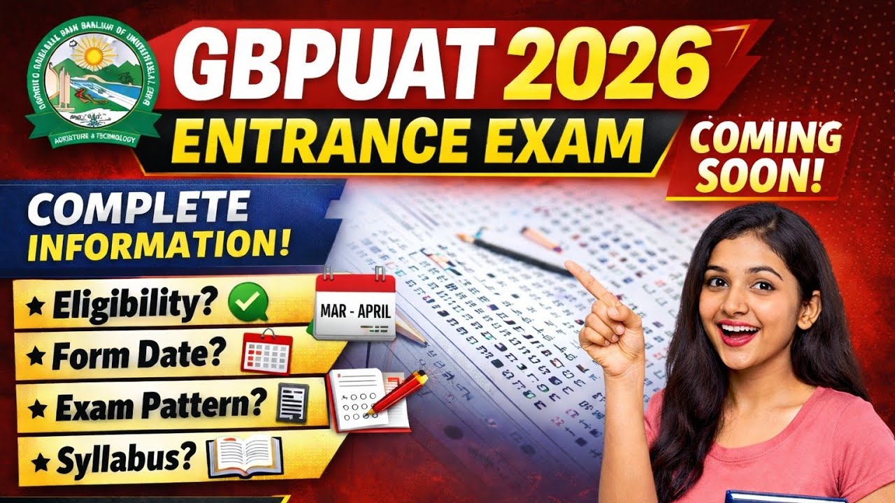 GBPUAT 2026 🔥 Form, Eligibility, Exam Date & Full Details | Complete Guide 🚀#exam #yt #gbpuat 