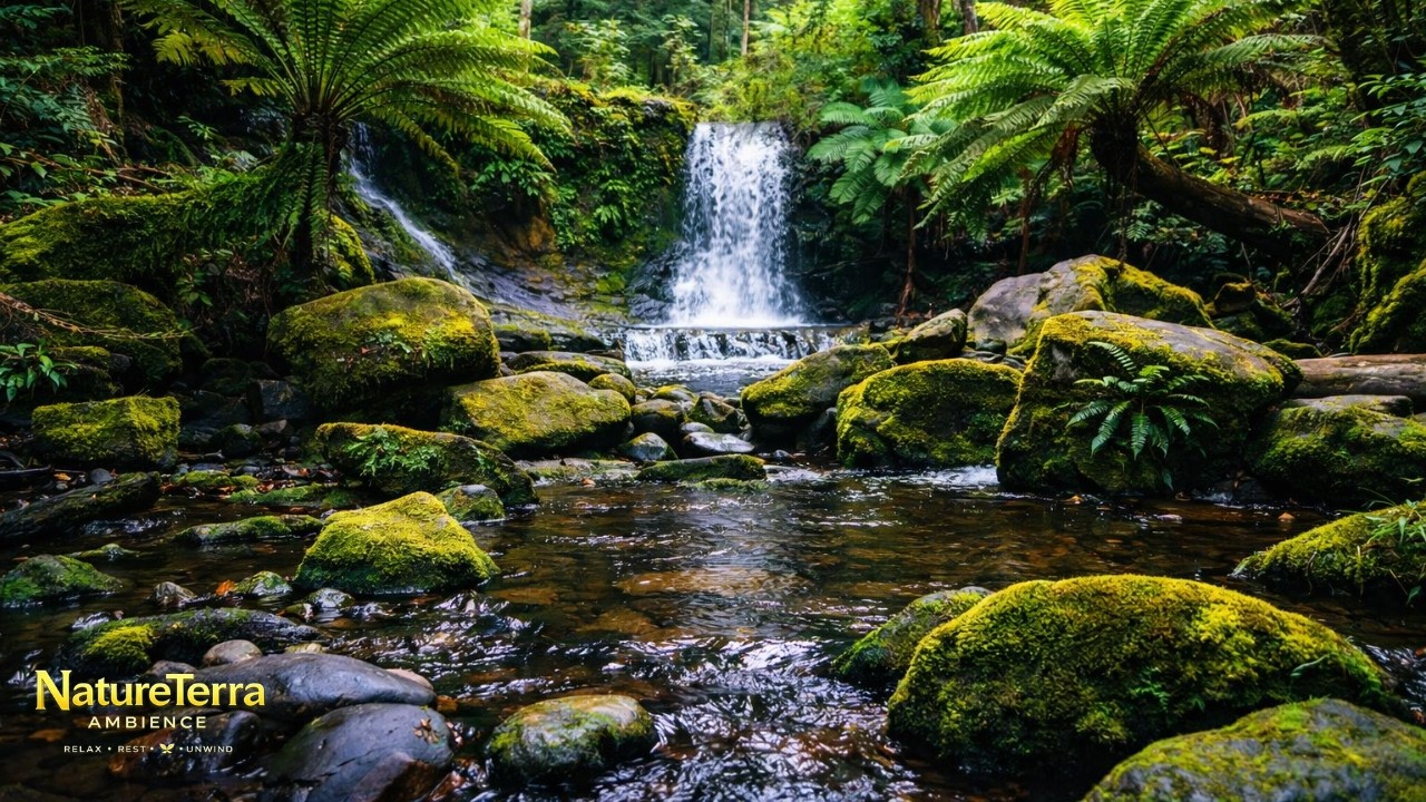 Tasmanian Rainforest Stream with Birds (1 Hour) | Study, Sleep & Relaxation ASMR