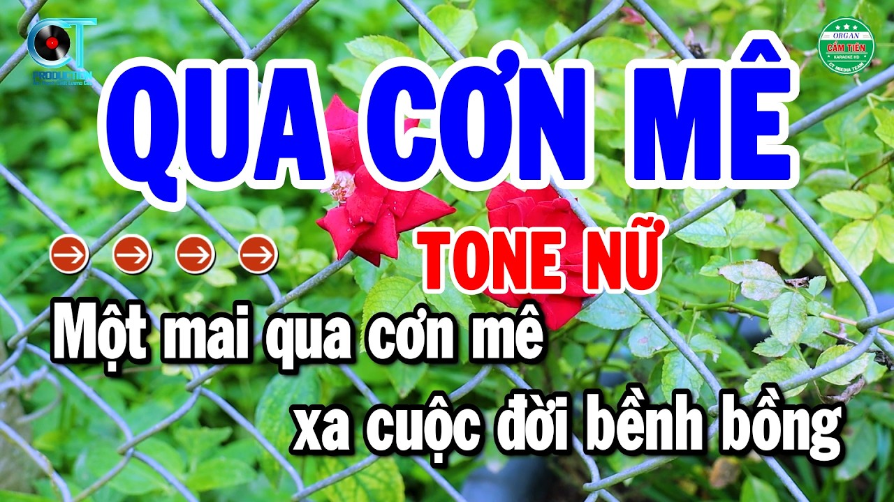 Karaoke Qua Cơn Mê Tone Nữ Nhạc Sống Chuẩn Dễ Hát 2026 | Cẩm Tiên Organ