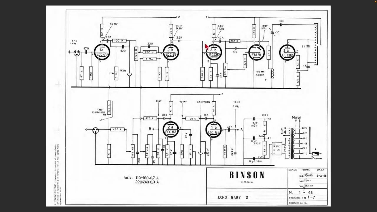 Binson Echorec Baby Circuit Overview