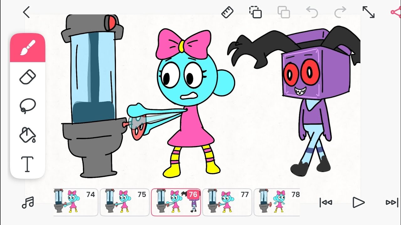 FlipaClip &ndash; Poppy & Boxten twisted animation | Dandy's World animation 