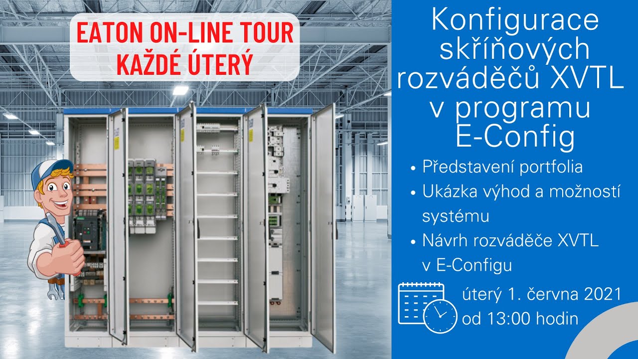 Konfigurace skříňových rozváděčů XVTL v programu E-Config