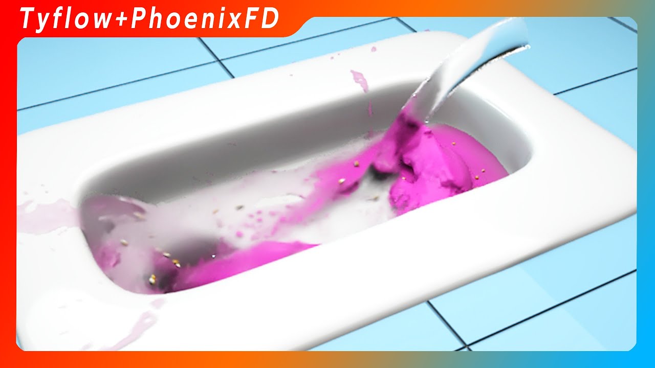 TYFLOW + PhoenixFD Tutorial 51  Pink ice cream