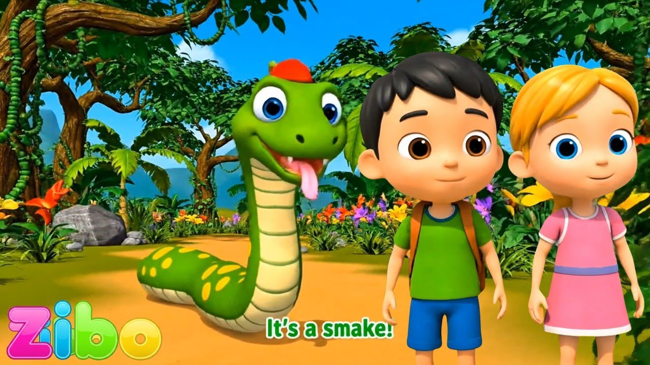 🎶 Walking in the Jungle Song 🐍🐘🦜 | Jungle Adventure Song for Kids | Fun Action Song A–Z 🌿🌳 | Zibo