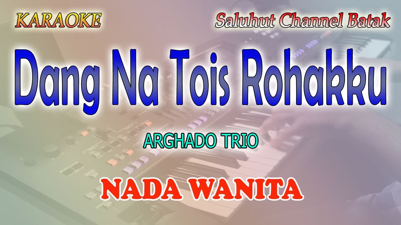 DANG NA TOIS ROHAKKU ll KARAOKE BATAK HD ll ARGHADO TRIO ll NADA WANITA D=DO