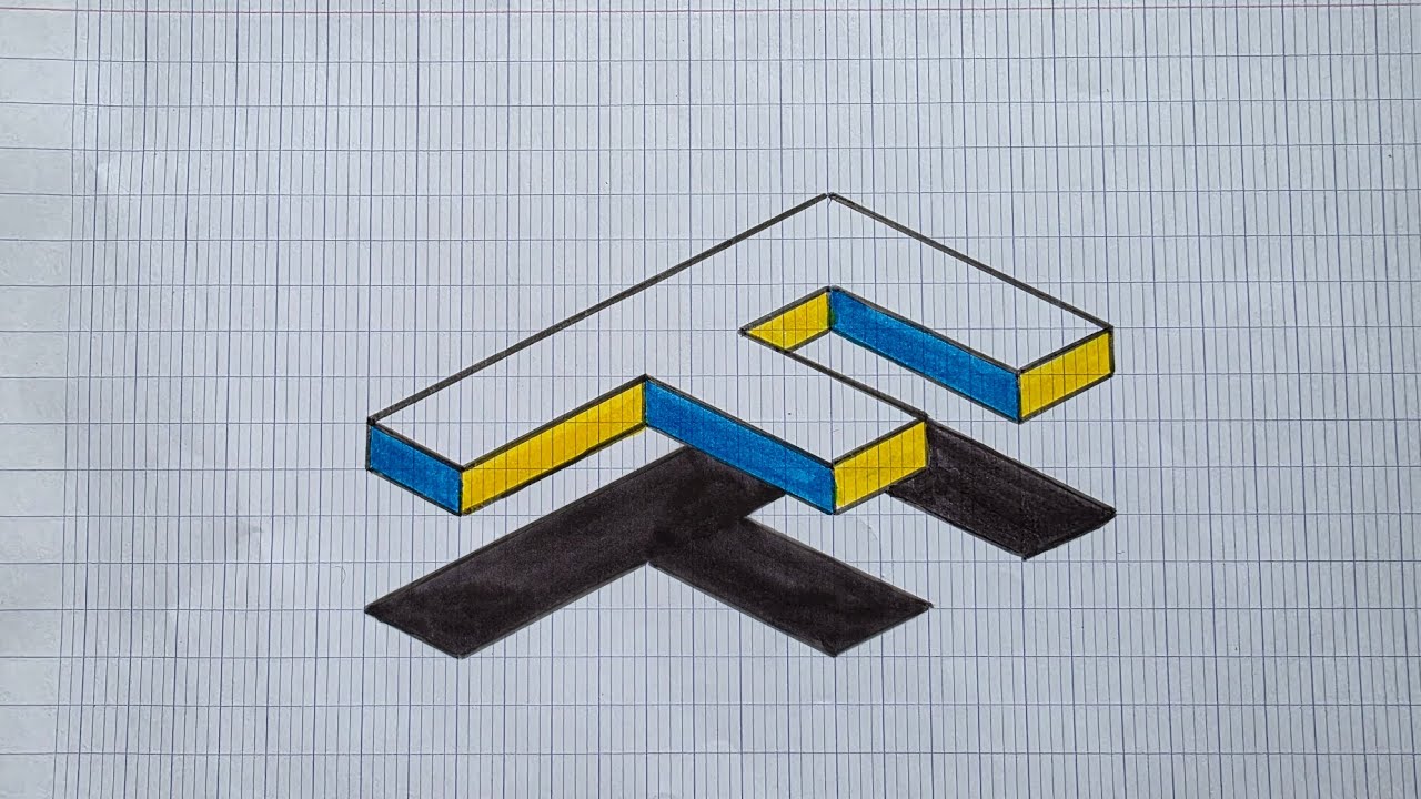 viral 3D Drawing letter F #3d #art #handwriting 