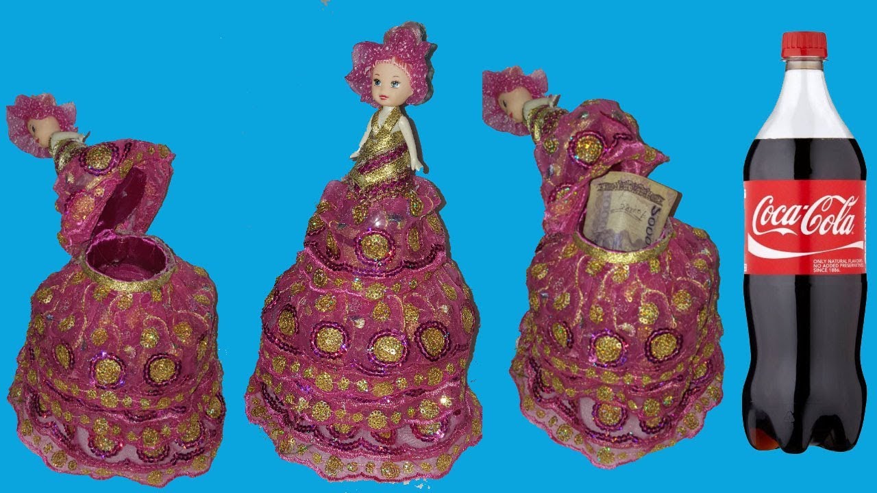 how to make doll with plastic bottle ||best out of waste||plastic bottle craft||dustu pake