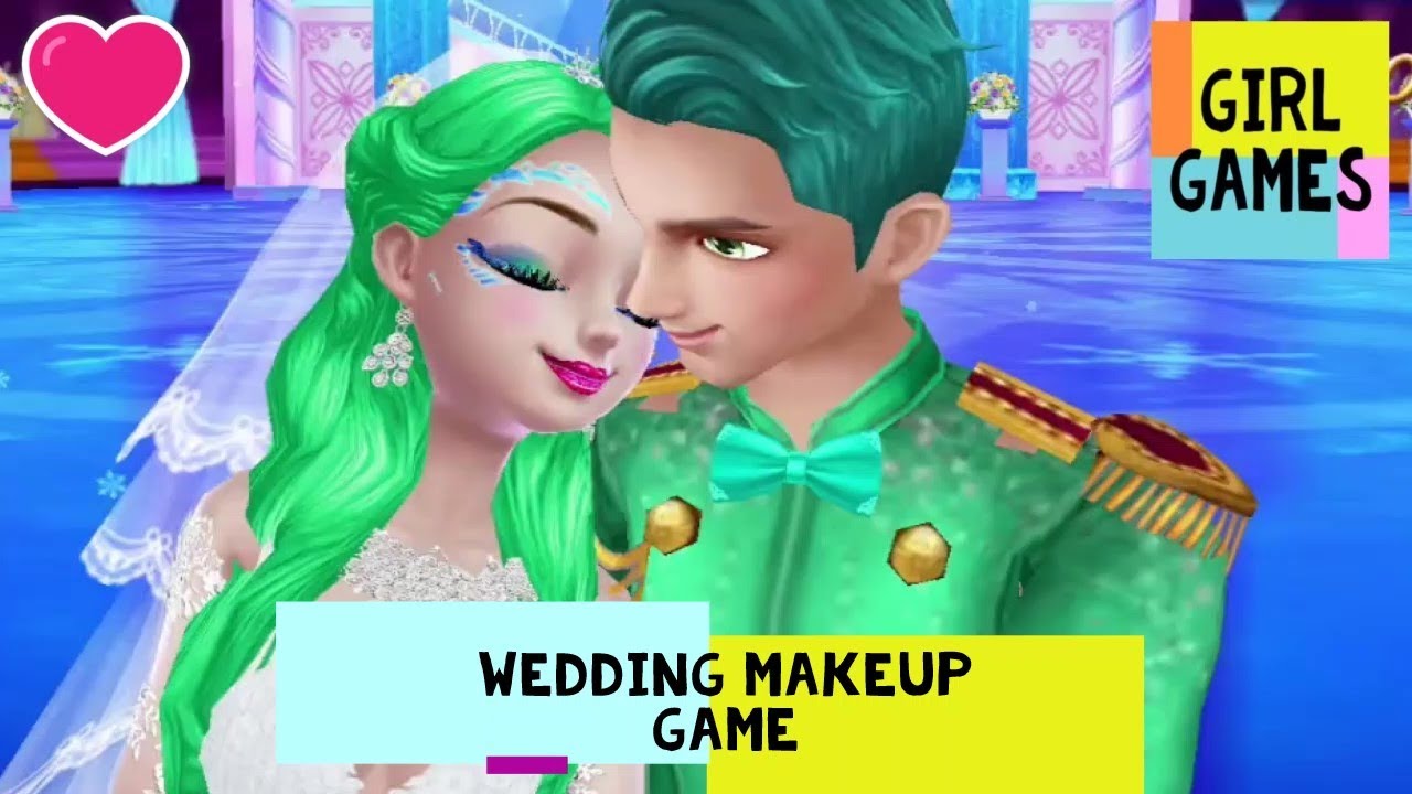 Ice Princess Royal Wedding Day Game - Green Haired Ice Princess - Fun Girl Games Makeup, Dress Up