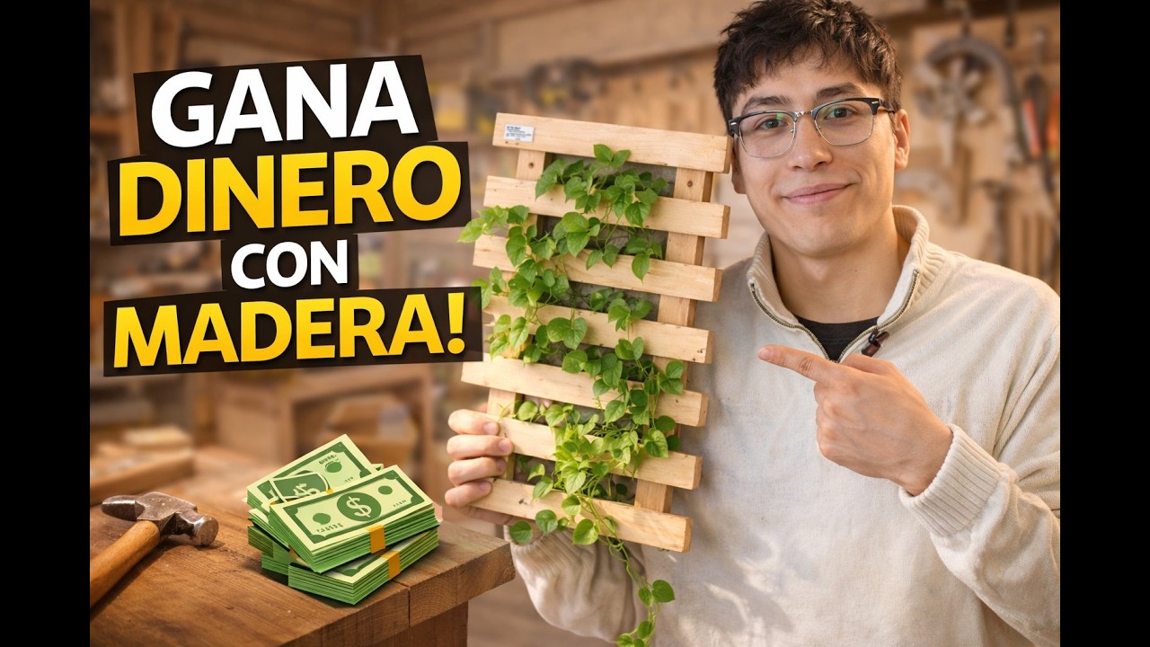 Cómo HACER un SOPORTE PARA PLANTAS de MADERA y VENDERLO (Negocio Rentable 2026)