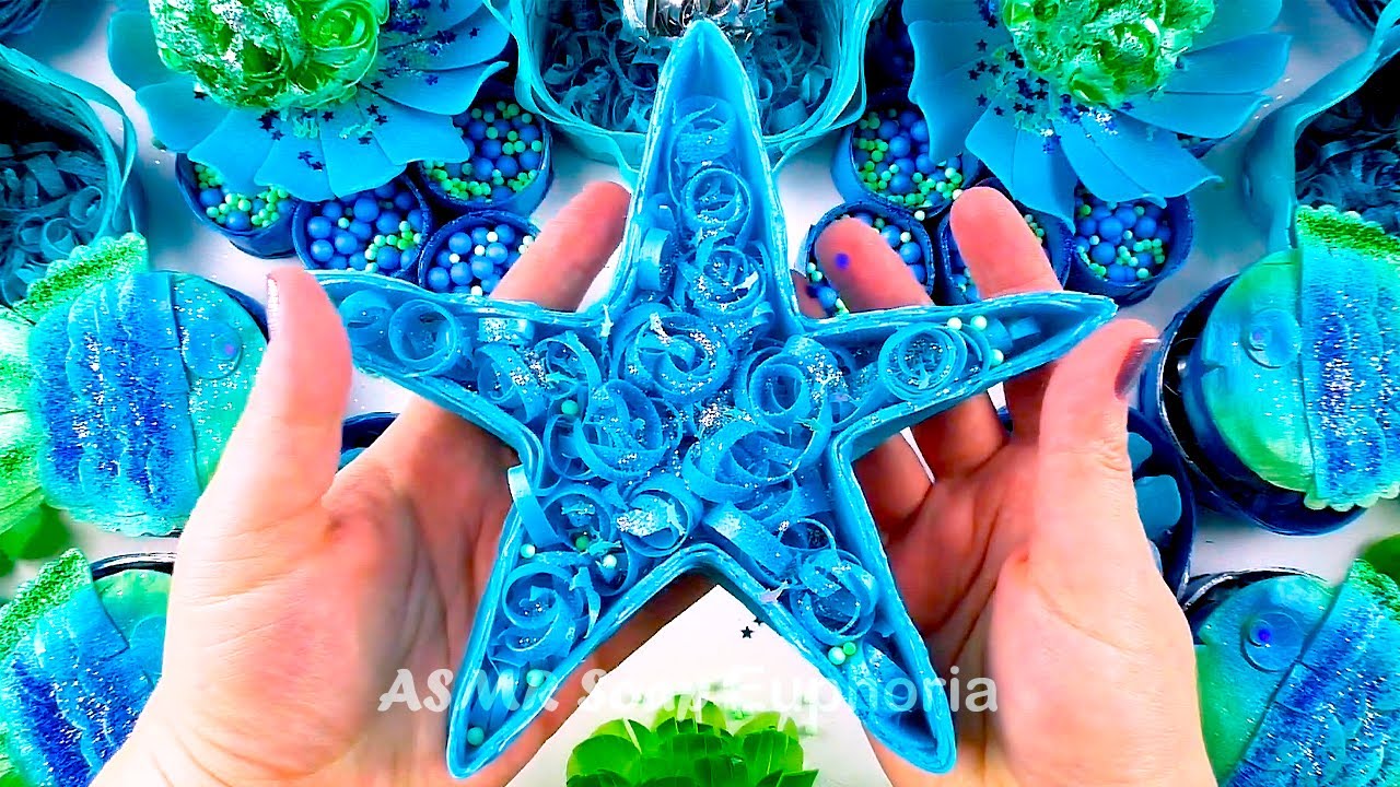 ASMR Crushing Crispy Soap Boxes with Starch & Glitter | Soap Balls & Flowers | No Talking