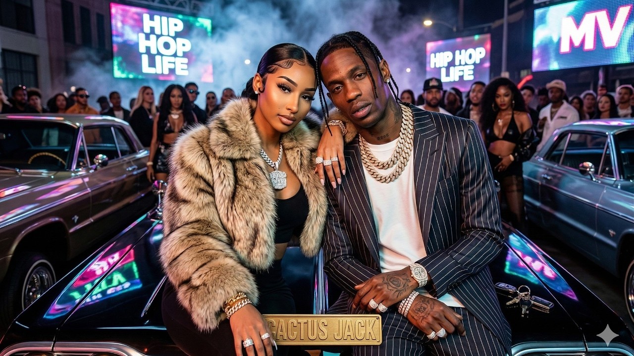 Travis Scott, Ariana Grande - Lumina Surge (ft. Doja Cat, Chris Brown) | (Official Lyrics Video)