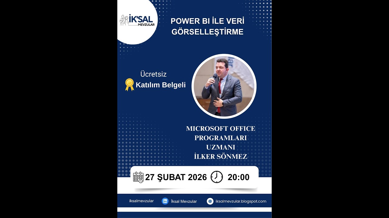 İlker Sönmez İle Power BI İle Veri Görselleştirme Eğitimi