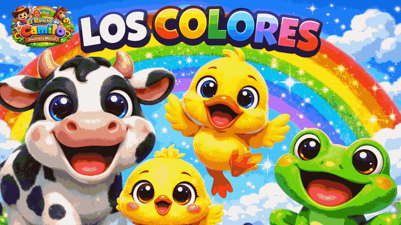 🌈🎨 LOS COLORES DEL ARCOÍRIS | Canción Infantil Animada 3D 🐮🦆🐥🐸🐷