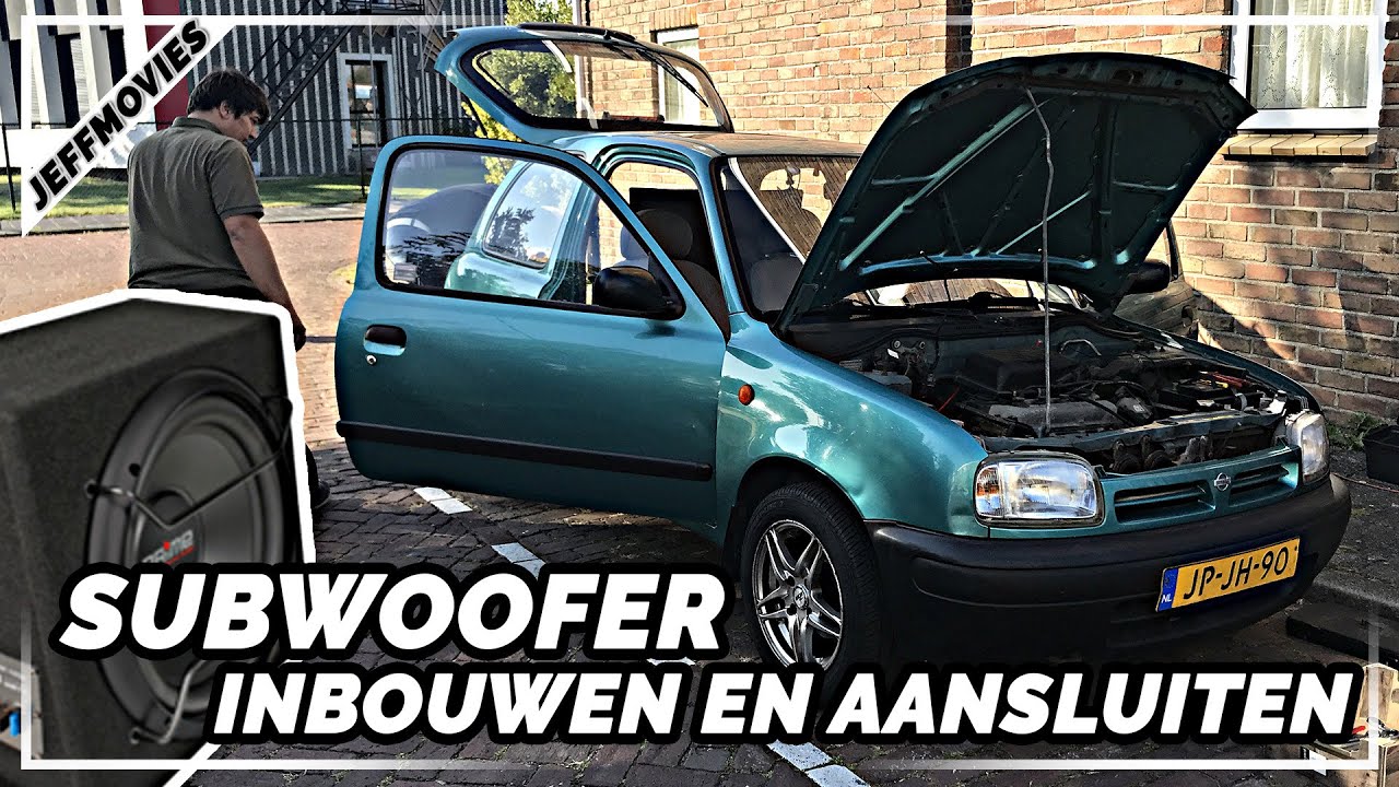 Een SUBWOOFER in de NISSAN MICRA bouwen!!
