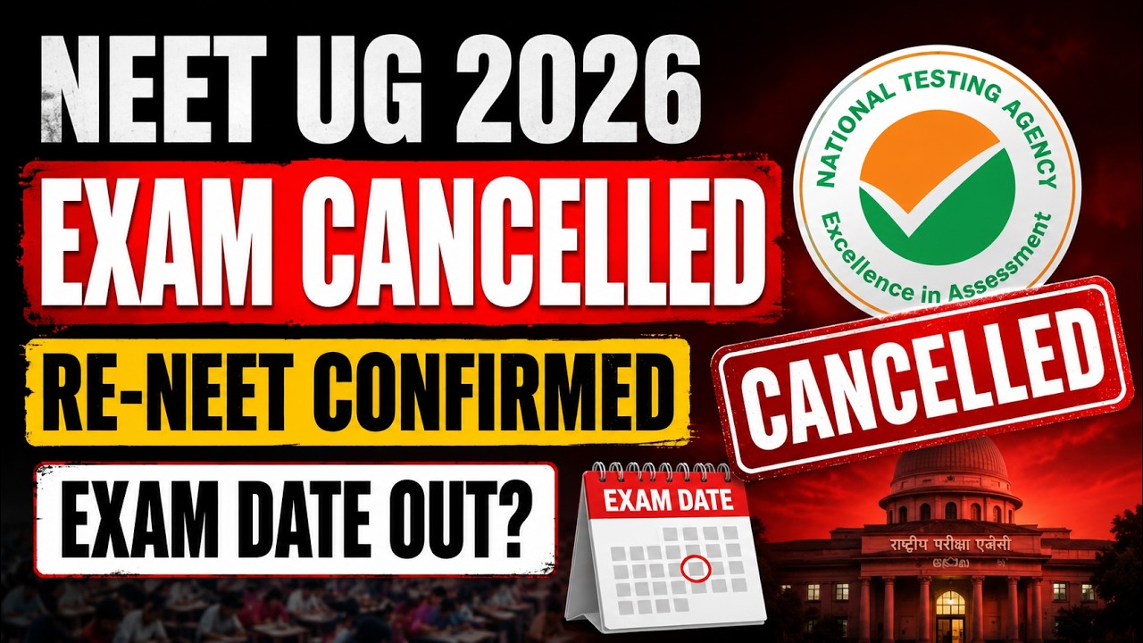NEET UG 2026 Exam Cancelled | Re-NEET Confirmed NTA Official Notice Out | NEET 2026 Latest Update