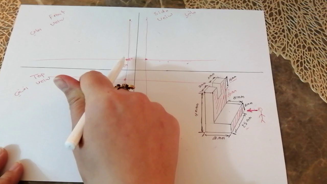 شرح الرسم الهندسي (المساقط الهندسية)