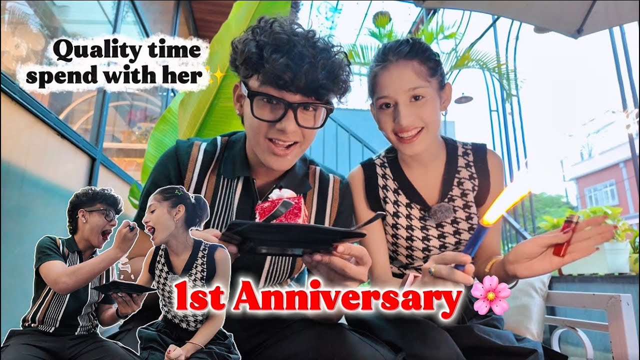 1st Anniversary with friend😍 | Movie 🍿 | Eating 🍽️ | celebrate 🎊 