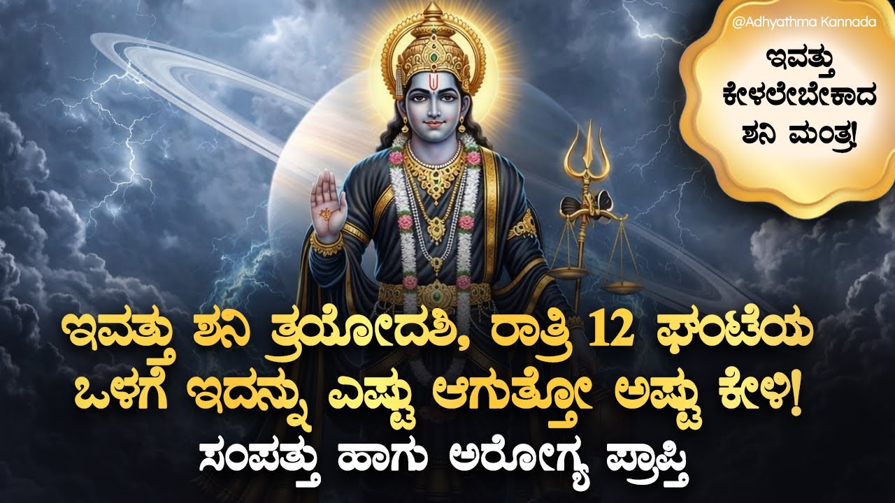 🌟ಇವತ್ತು ಶನಿ ತ್ರಯೋದಶಿಯ ದಿನ ರಾತ್ರಿ 12ರ ಒಳಗೆ ಕೇಳಲೇಬೇಕಾದ ಮಂತ್ರ! Shani Deva Mantra | Spiritual Devotional