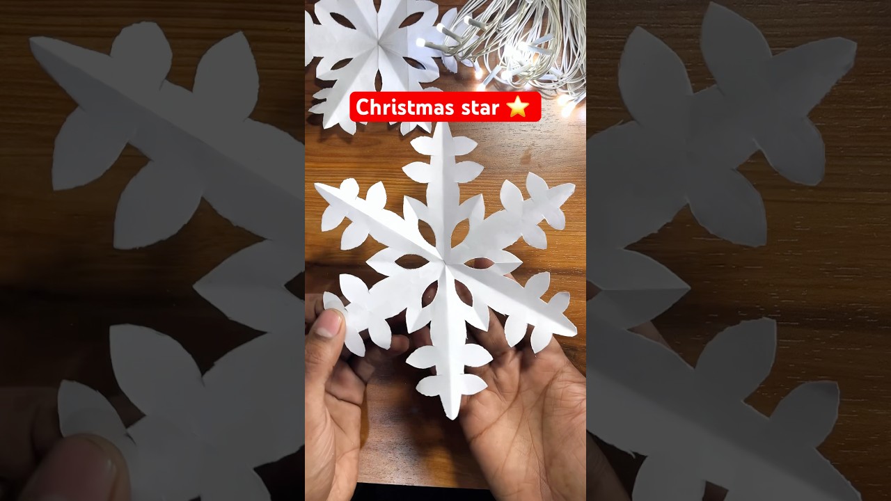 Christmas star ⭐️#ytshorts #craftideas ￼