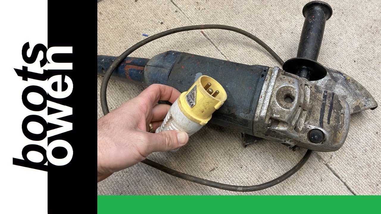 Bosch Professional 9inch angle grinder repair: stuck nut, burnt cable all fixed 110v