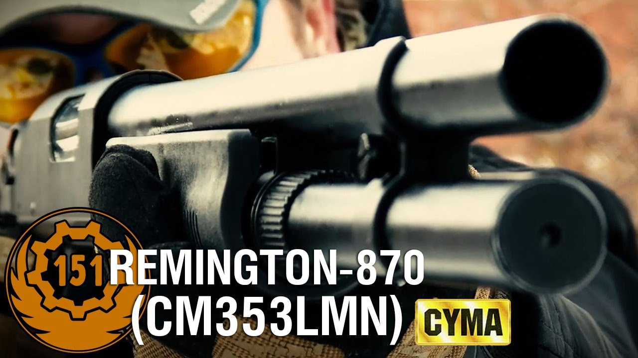 Страйкбольный дробовик REMINGTON 870 CM353LMN с телескопическим прикладом для Страйкбола (airsoft)