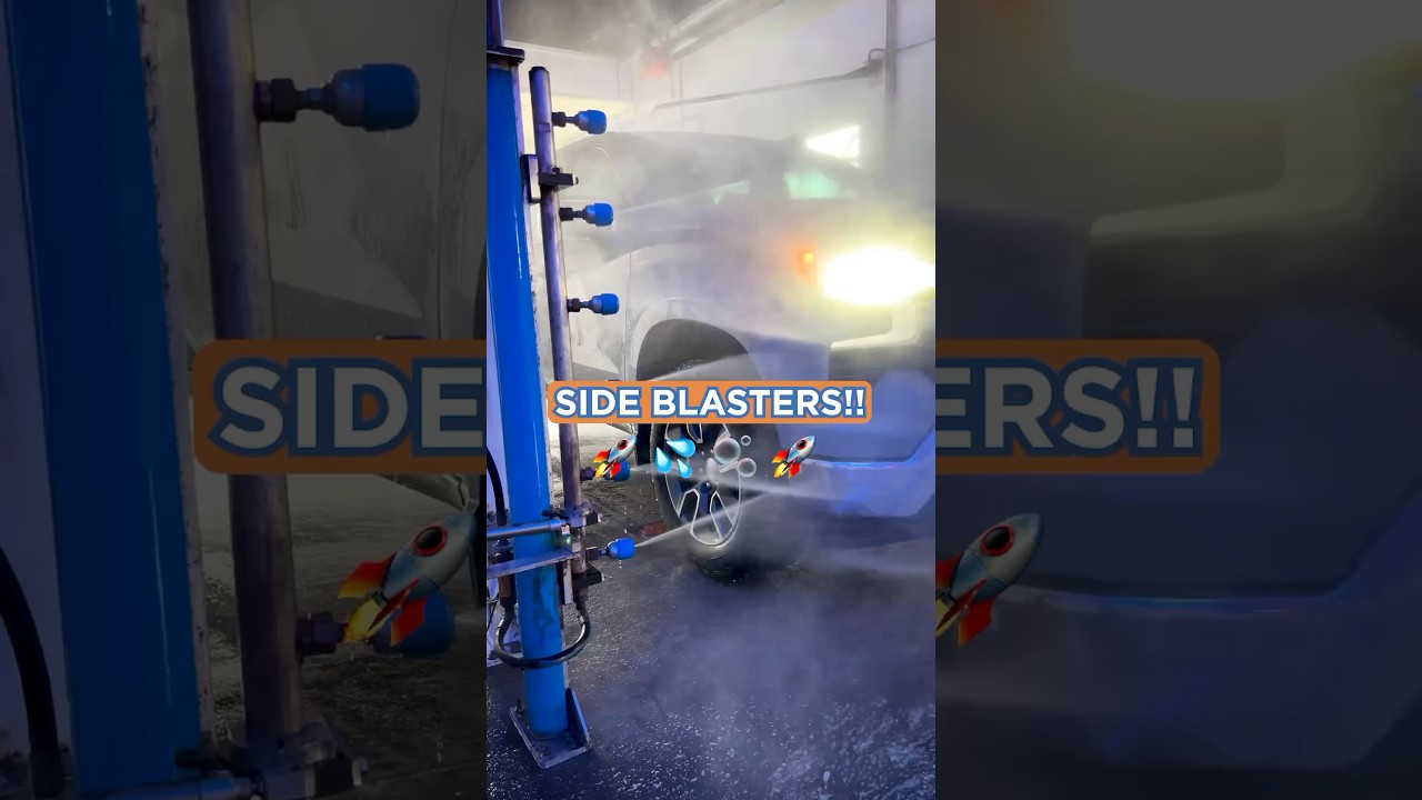 Our side blasters are ready to clean ALL parts of your car!🚀 Best 
