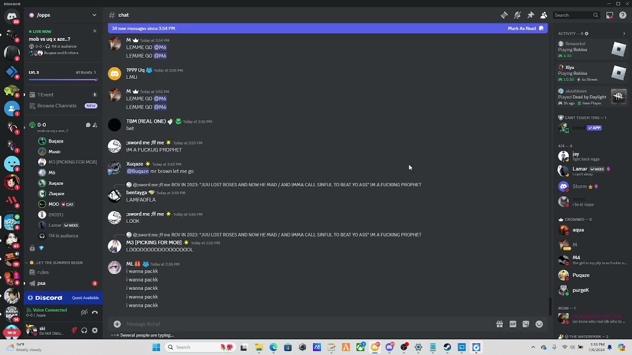 Mob and Aze x Uq Beef (Discord Packing)