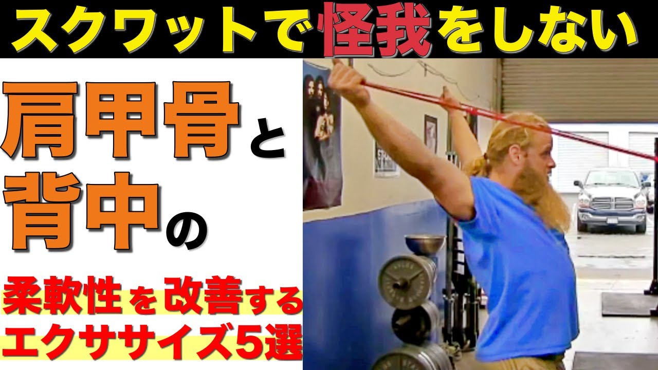 【スクワット】肩を痛めずに、正しいフォームに必要な上半身の可動域とストレッチ5選【後編】