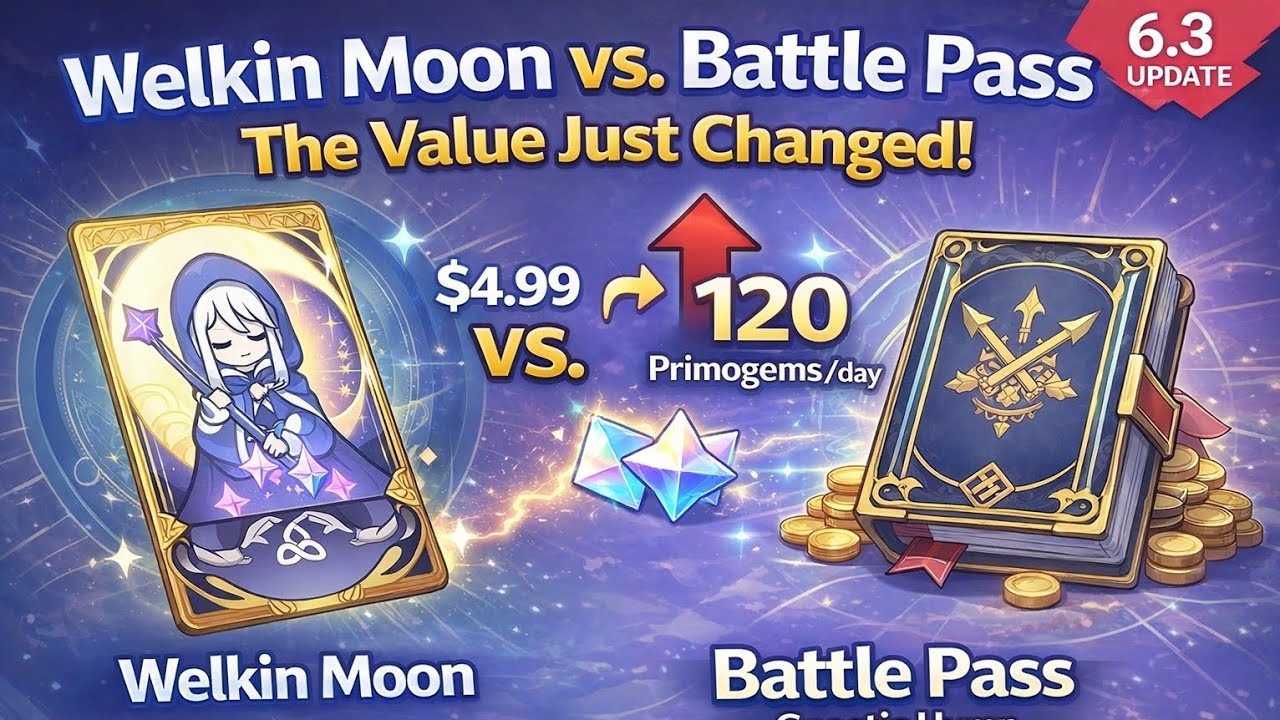 Welkin Moon vs. Battle Pass: The Value Just Changed (6.3 Update)