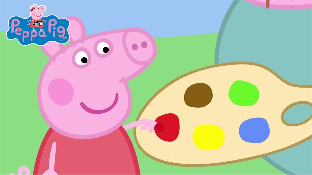 Peppa Pig Watches Daddy Pig Paint | Peppa Pig Full Episode Family Kids Cartoons