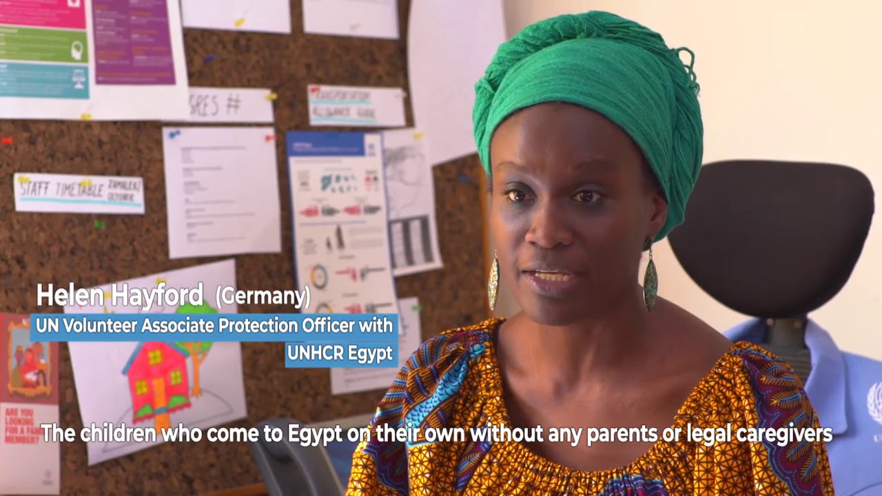 UN Volunteers serve with UNHCR to assist refugees and asylum-seekers in Egypt