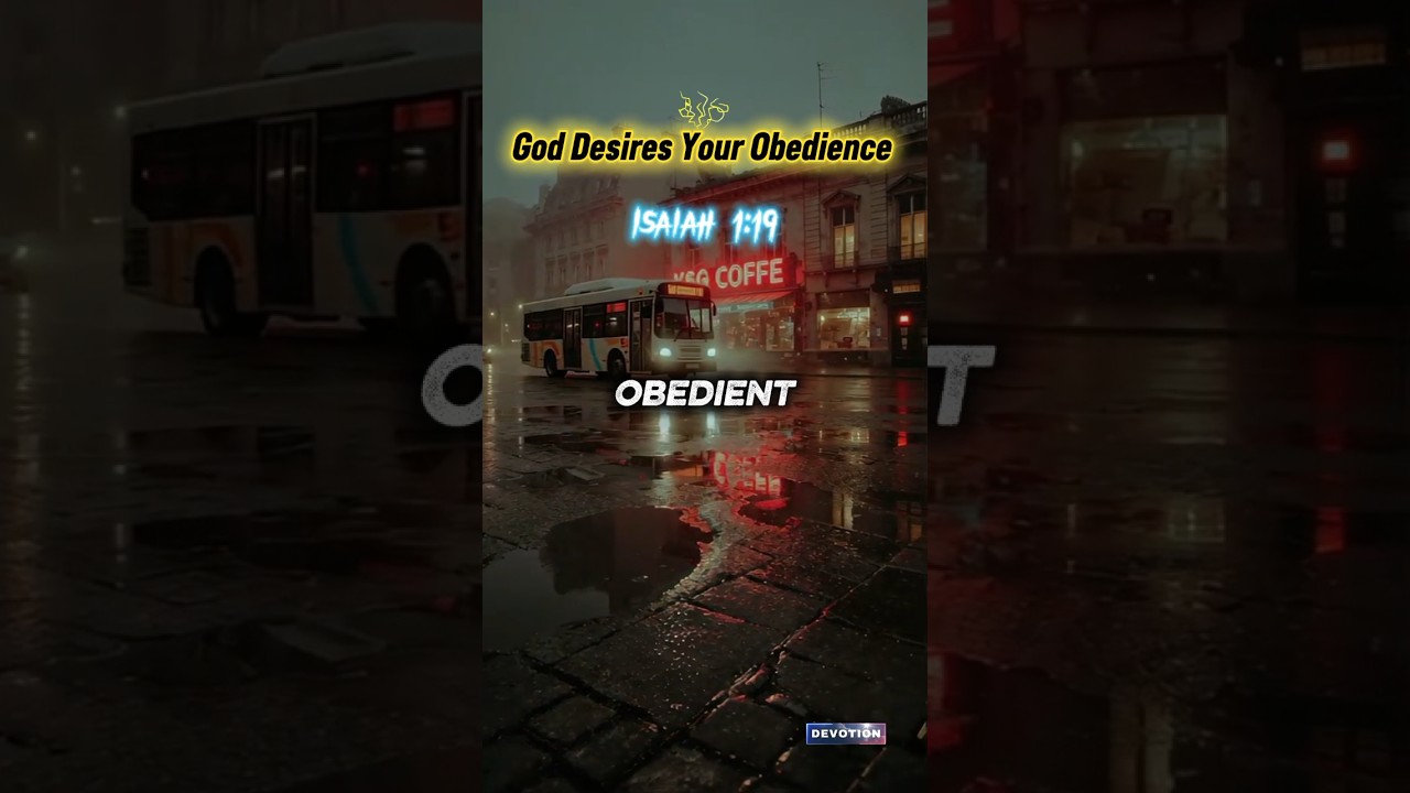 God Desires Your Obedience. Isaiah 1:19