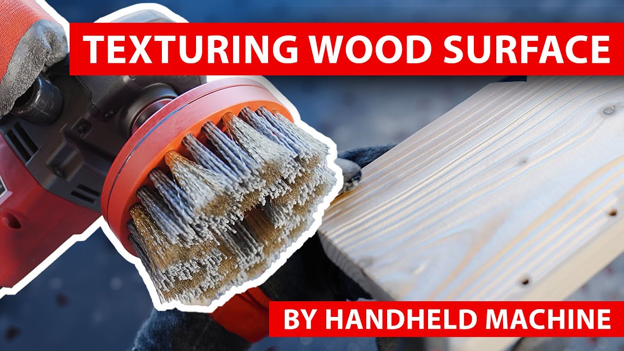 Texturing wood surfaces with disc brushes - boeck tools on handheld machines