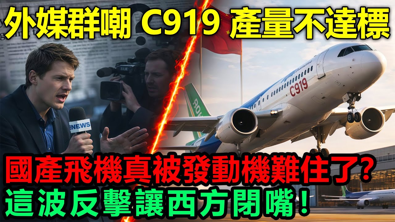 外媒群嘲 C919 產量不達標！國產飛機真被發動機難住了？這波反擊讓西方閉嘴！