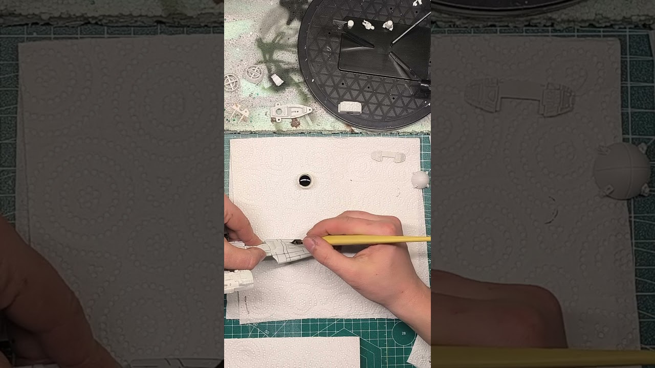 Star Wars Y-Wing 1:72 Panel Lining – Full Real Time Build (No Music, Workshop Style)