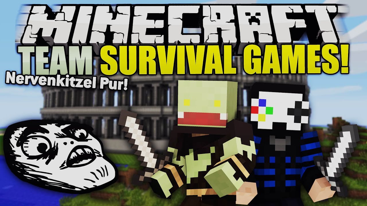 PANIK, SPANNUNG & NERVENKITZEL! mit GermanLetsPlay - Minecraft TEAM SURVIVAL GAMES | ungespielt